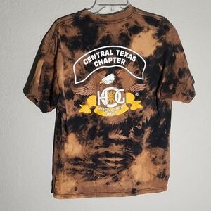 Beefy-T HOG Central Texas Chapter Tie-Dye T-Shirt L Hanes Beefy-T Cotton